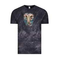 Cloud Black Western Aztec Bull Skull Vintage Tee - Bettercallsaul