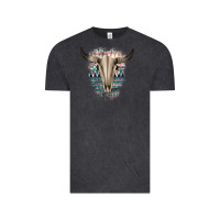 Vintage Black Western Aztec Bull Skull Vintage Tee - Bettercallsaul