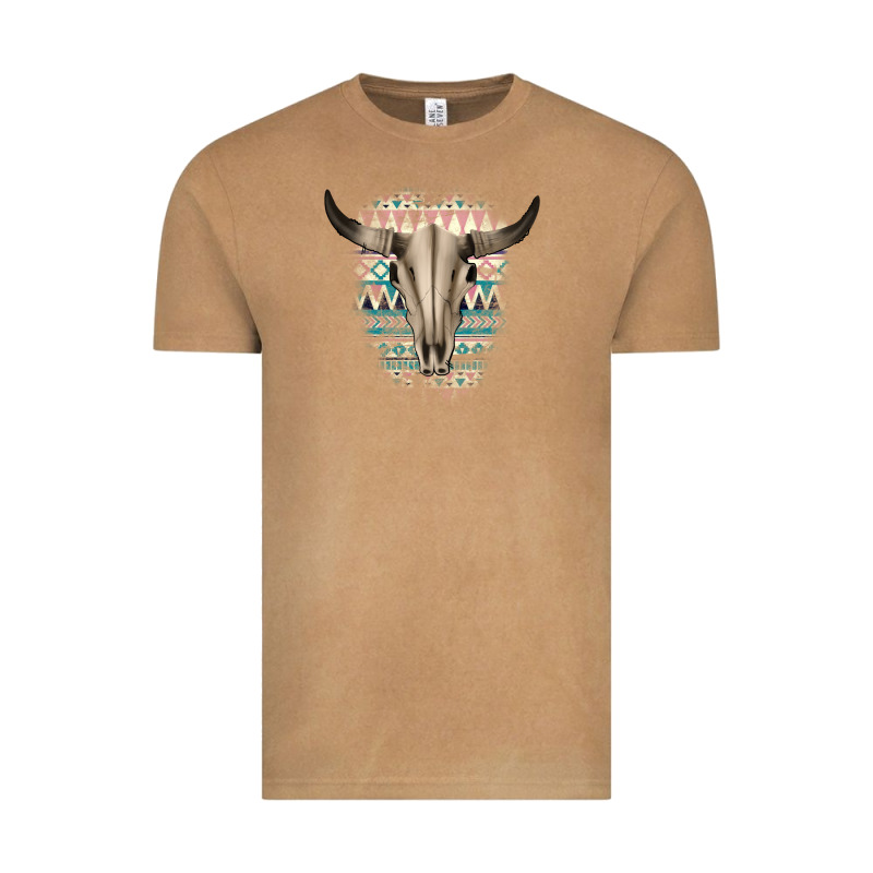 Western Aztec Bull Skull Vintage Tee by Bettercallsaul | Teevron