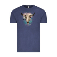 Vintage Denim Western Aztec Bull Skull Vintage Tee - Bettercallsaul