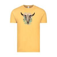 Vintage Mustard Western Aztec Bull Skull Vintage Tee - Bettercallsaul
