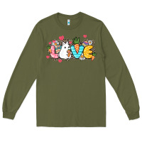Army Green Love Easter Long Sleeve Tee - NancyCooperArtShop