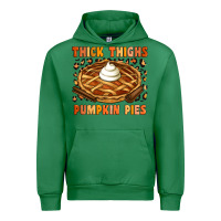 Emerald Thick Thighs Pumpkin Pies Urban Hoodie - Artiststas