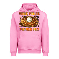 Fuchsia Pink Thick Thighs Pumpkin Pies Urban Hoodie - Artiststas