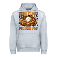 Heather Grey Thick Thighs Pumpkin Pies Urban Hoodie - Artiststas