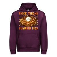 Mauve Wine Thick Thighs Pumpkin Pies Urban Hoodie - Artiststas