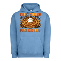 Pigment Pebble Blue Thick Thighs Pumpkin Pies Urban Hoodie - Artiststas