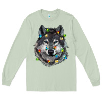 Matcha Christmas with wolf Long Sleeve Tee - RanaPortraitStore