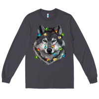 Smoke Christmas with wolf Long Sleeve Tee - RanaPortraitStore