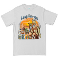 Dove Grey long live the cowgirls Premium Tee - NancyCooperArtShop