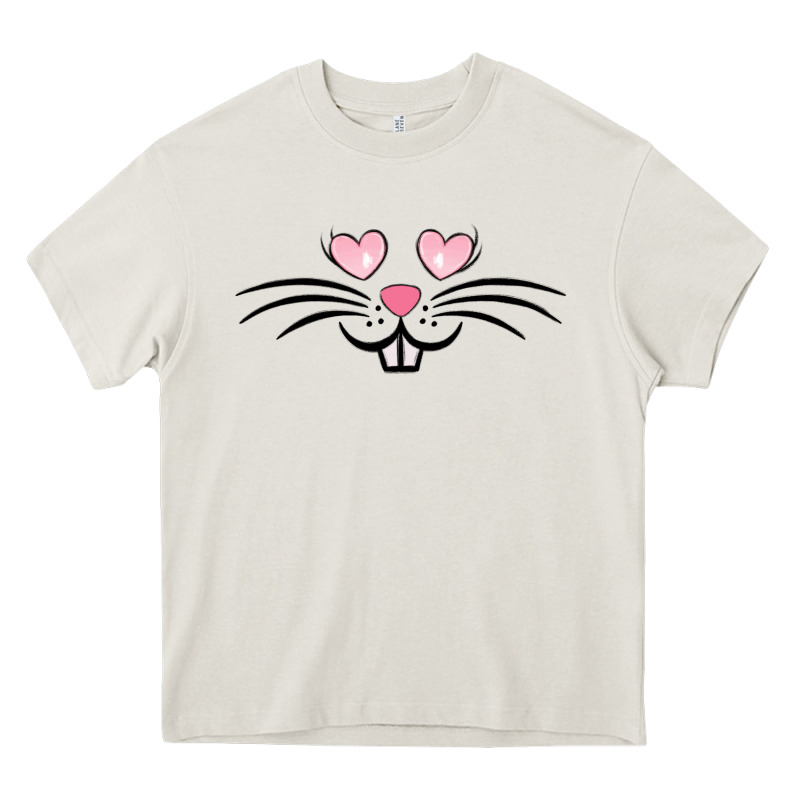 Bunny Face Easter Heavy Core Tee by MaliasSmallBusiness | Teevron