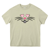 Mossy bunny face easter Heavy Core Tee - MaliasSmallBusiness