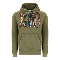 Vintage Olive Xoxo Leopard Heart Vintage Hoodie - Bettercallsaul