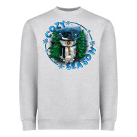 Heather Grey cozy season Heavyweight Sweatshirt - CowGirlArtShop