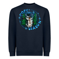 Navy cozy season Heavyweight Sweatshirt - CowGirlArtShop