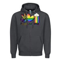 Smoke Peace love Pride Zipper Hoodie - FaDigitalArtStudio