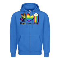 True Royal Peace love Pride Zipper Hoodie - FaDigitalArtStudio