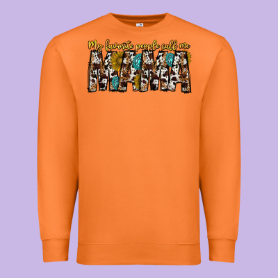 My Favorite Peoplle Call Me Mama Premium Sweatshirt Designed By Cowhidedigitalart