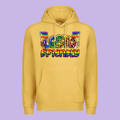 Lgbtq Friendly Pride Premium Hoodie Designed By Fadigitalartstudio