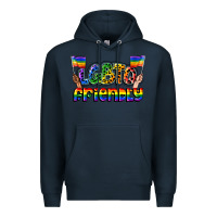 Navy lgbtq friendly pride Premium Hoodie - FaDigitalArtStudio