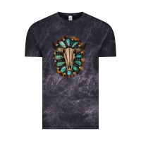 Cloud Black Western Gemstone Bull Skull Vintage Tee - Bettercallsaul