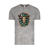 Cloud Rock Western Gemstone Bull Skull Vintage Tee - Bettercallsaul