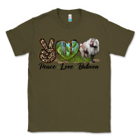 Army Green Leopard Peace Love Baboon Classic Tee - LillyAllenDesigns