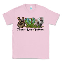 Bubblegum Pink Leopard Peace Love Baboon Classic Tee - LillyAllenDesigns