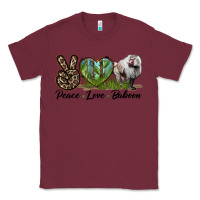 Burgundy Leopard Peace Love Baboon Classic Tee - LillyAllenDesigns