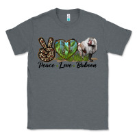 Charcoal Heather Leopard Peace Love Baboon Classic Tee - LillyAllenDesigns