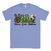 Colony Blue Leopard Peace Love Baboon Classic Tee - LillyAllenDesigns