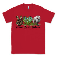 Red Leopard Peace Love Baboon Classic Tee - LillyAllenDesigns