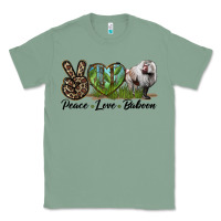 Sage Leopard Peace Love Baboon Classic Tee - LillyAllenDesigns