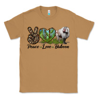 Toasted Coconut Leopard Peace Love Baboon Classic Tee - LillyAllenDesigns
