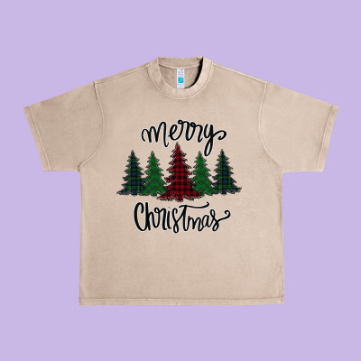 Merry Christmas Trees Urban Heavy Tee Designed By Bettercallsaul