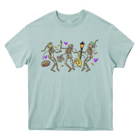 Arona dancing skeletons mardi gras Heavy Core Tee - MaliasSmallBusiness