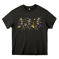 Asphalt dancing skeletons mardi gras Heavy Core Tee - MaliasSmallBusiness