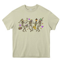 Mossy dancing skeletons mardi gras Heavy Core Tee - MaliasSmallBusiness