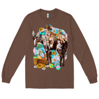 Chestnut Happy Easter Day Rodeo Long Sleeve Tee - NancyCooperArtShop