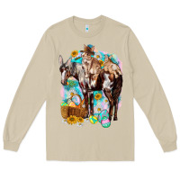 Mushroom Happy Easter Day Rodeo Long Sleeve Tee - NancyCooperArtShop