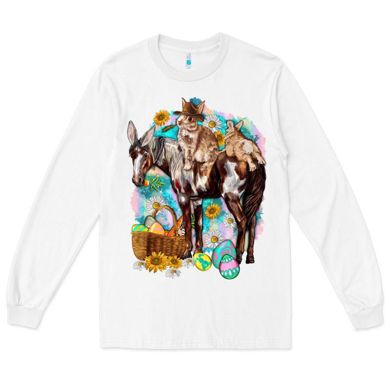 Happy Easter Day Rodeo Long Sleeve Tee by NancyCooperArtShop | Teevron