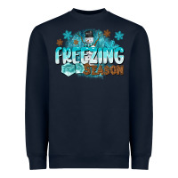 Navy freezing season Heavyweight Sweatshirt - CowGirlArtShop