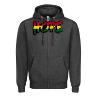 Charcoal Heather Juneteenth hope Zipper Hoodie - FaDigitalArtStudio