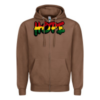 Chestnut Juneteenth hope Zipper Hoodie - FaDigitalArtStudio