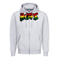 Heather Grey Juneteenth hope Zipper Hoodie - FaDigitalArtStudio