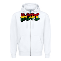 White Juneteenth hope Zipper Hoodie - FaDigitalArtStudio