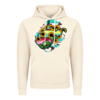 Vintage Artic west virginia map sunflower cactus serape Vintage Hoodie - RanaPortraitStore