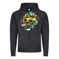 Vintage Black west virginia map sunflower cactus serape Vintage Hoodie - RanaPortraitStore