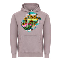 Vintage Zinc west virginia map sunflower cactus serape Vintage Hoodie - RanaPortraitStore