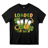 Black loaded on luck Heavy Core Tee - MaliasSmallBusiness